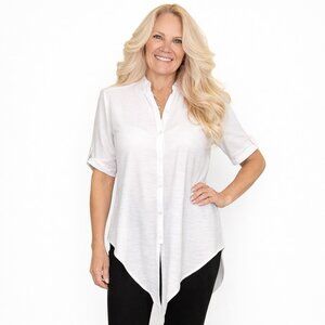 Crisp White Blouse | Front Tie | Brenda Beddome